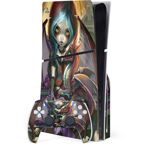 Gothic Vampire Fairy with Dragon & Skulls by Jasmine Becket-Griffith PlayStation PS5 Skins